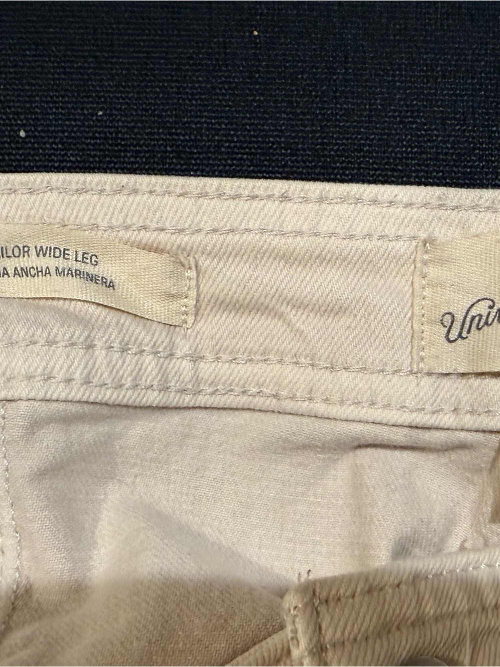 Universal Threads Sailor Wide Leg High-Rise Jeans in Cream - Picture 3 of 5